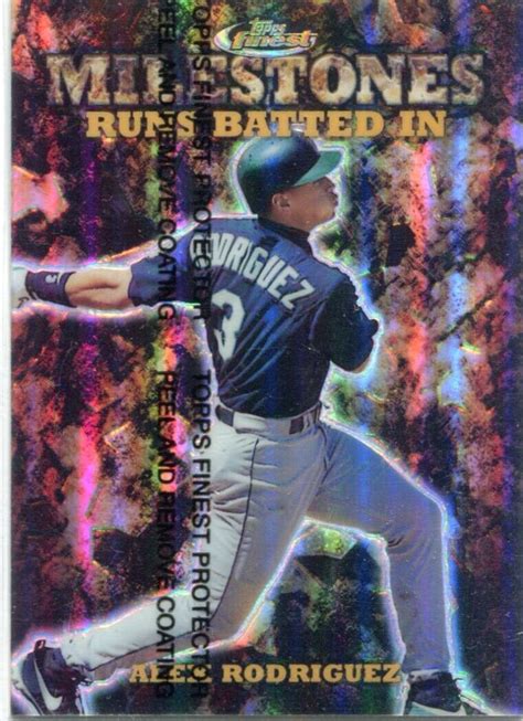 Topps Finest Alex Rodriguez Milestone Rbis M Seattle