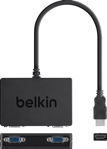 Customer Reviews Belkin HDMI To Dual VGA Adapter Black F2CD063TT