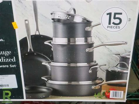 Member S Mark 15 Piece Heavy Gauge Hard Anodized Non Stick Cookware Set