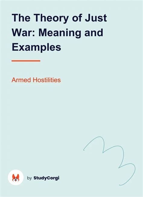 The Theory of Just War: Meaning and Examples | Free Essay Example