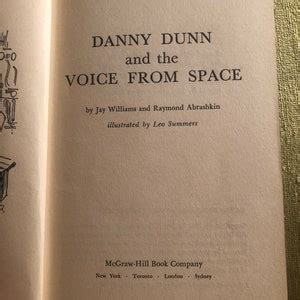 1967 Danny Dunn And The Voice From Space Jay Williams And Etsy