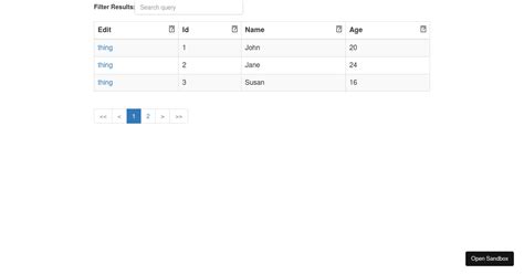 Vue Tables Examples Codesandbox