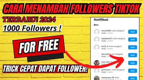 TERBARU 2024 CARA MENAMBAH FOLLOWERS TIK TOK GRATIS AUTO FYP