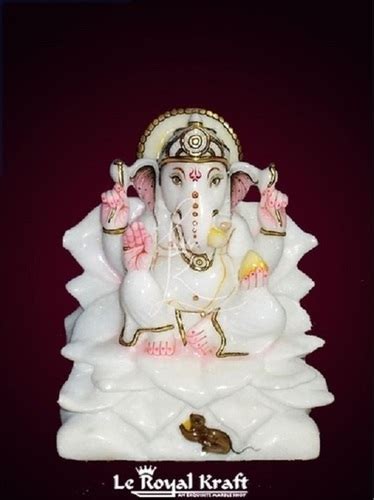 Eco Friendly Glossy White Marble Lord Ganesh Statue At Best Price In