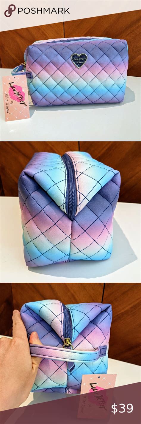 Betsey Johnson Rainbow Ombre Makeup Bag Purse Plus Fashion, Fashion ...