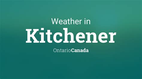 Weather for Kitchener, Ontario, Canada