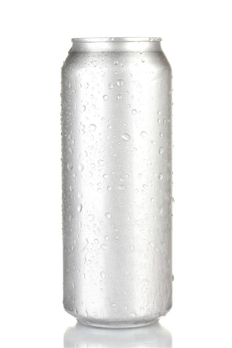 Premium Photo Aluminum Can With Water Drops Isolated On White