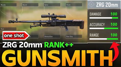 Zrg 20mm Best “one Shot” Fast Ads Gunsmith In Call Of Duty Mobile