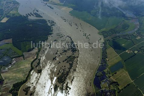 Luftaufnahme Hansestadt Havelberg Hochwasser Pegel Situation Durch