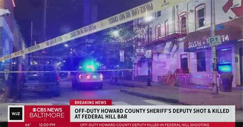 Off Duty Howard County Deputy Killed In Shooting At Federal Hill Bar