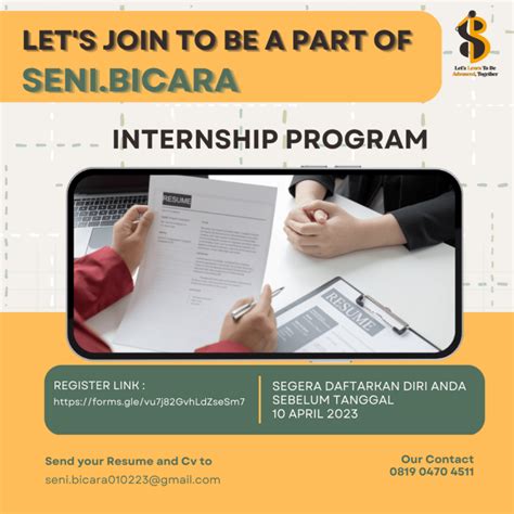 Lowongan Kerja Internship Program Di Seni Bicara Lokerjogja Id