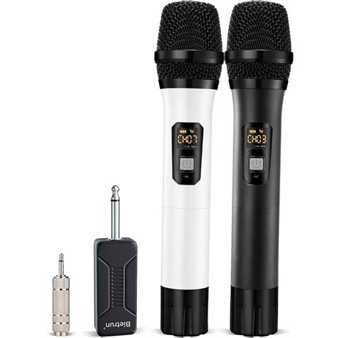 Wireless Microphone Bietrun UHF Metal Dual Handheld Cordless Dynamic