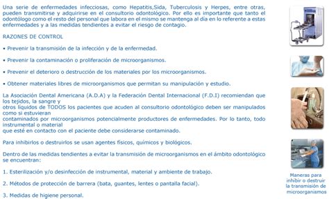 Control de Infecciones en la Práctica Odontológica