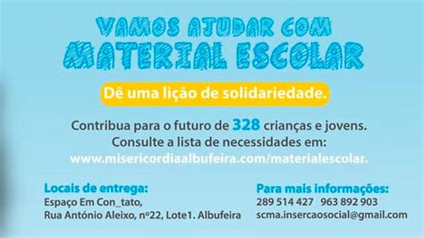 Misericórdia de Albufeira angaria material escolar para crianças e jovens