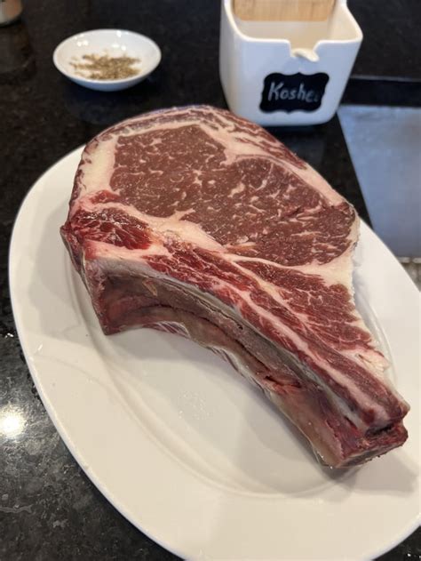 Dry Aged Ribeye Reverse Seared And Basted In Rosemary Thyme Garlic