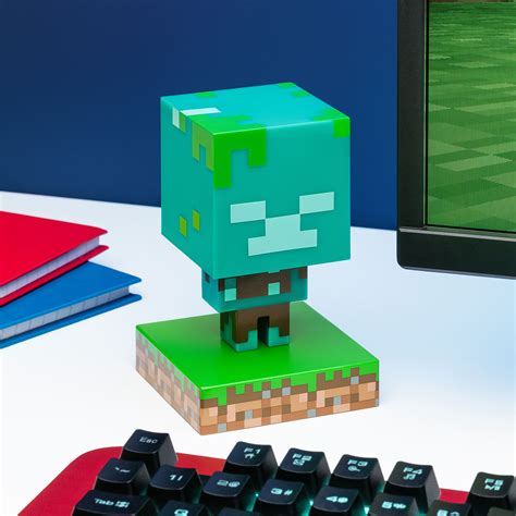 Minecraft Drowned Zombie D Tischlampe Elbenwald