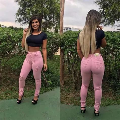 Cal A Feminina Jeans Hot Pants Rasgada Estilo Pitbull Frete Gr Tis