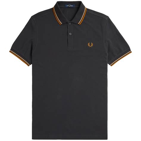 Fred Perry M3600 Twin Tipped Polo Shirt Grey M3600