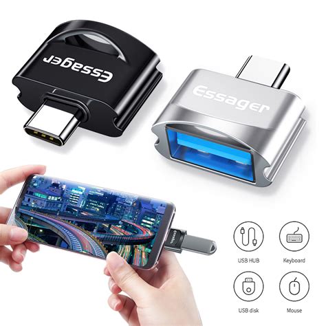 Essager USB Type C OTG Adapter USB C Connector USB C Type C To USB 3 0