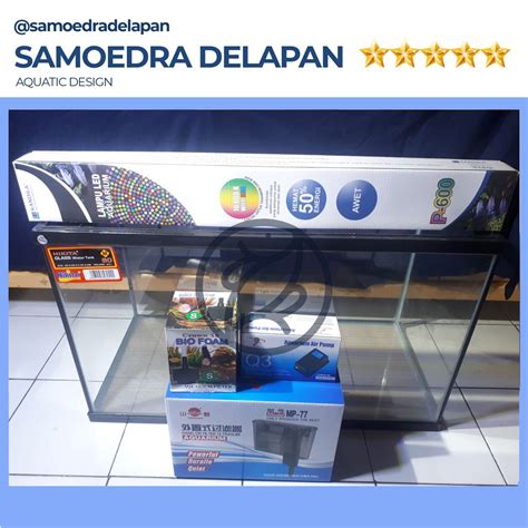 Jual AQUARIUM NIKITA SIZE 60 CM GRATIS BIOFOAM PAKET LENGKAP 3 AQUARIUM