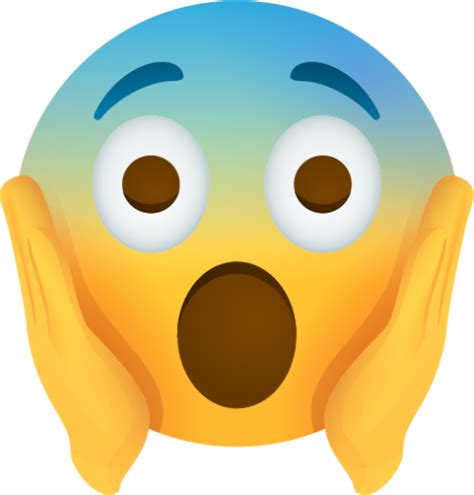 "Face screaming in fear emoji" Emoji - Download for free – Iconduck