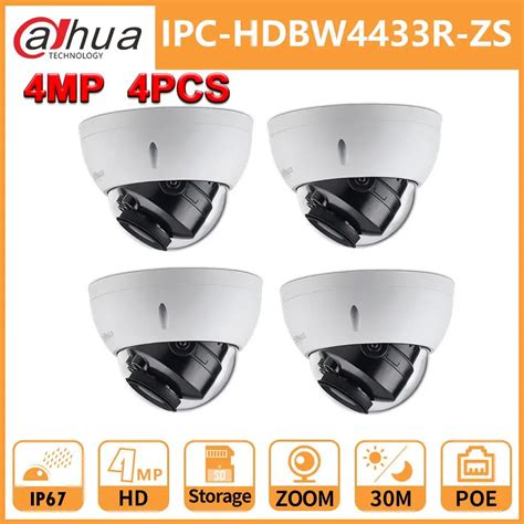 En Gros De 4 Buc Lot Camera Ip Dahua Ipc Ipc Hdbw4433r Zs 4mp Cctv Ip