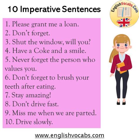 10 Examples Of Imperative Sentences