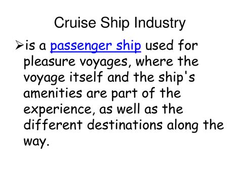 Solution Cruise Ship Industry Reviewer Studypool