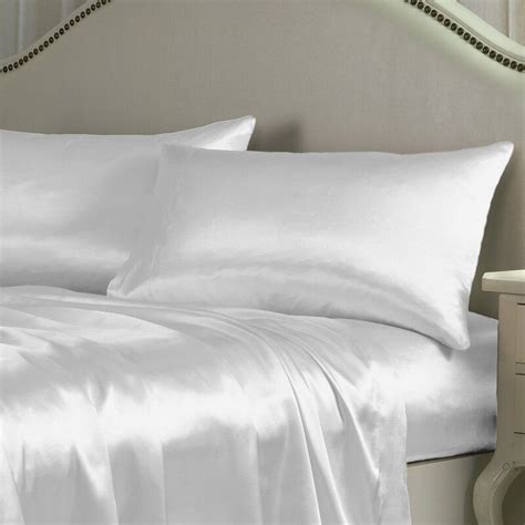 Sheet Set Satin Sheets White Bed Sheets Silk Bed Sheets