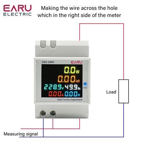 Din Rail Digital Voltmeter Current Power Wattmeter Electric Energy KWh