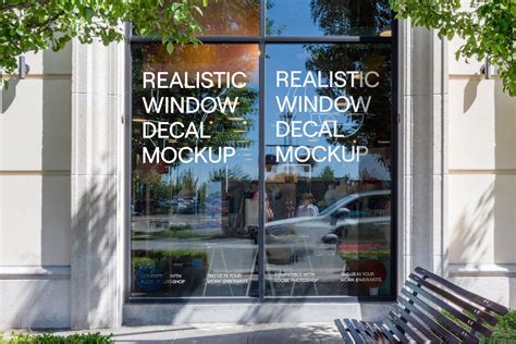 Storefront Window Decal Mockup Scene Premium And Free Psd Mockup Store