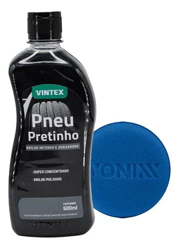 Kit Vonixx Brilha Pneus Pretinho Ml Aplicador De Espuma Mercadolivre