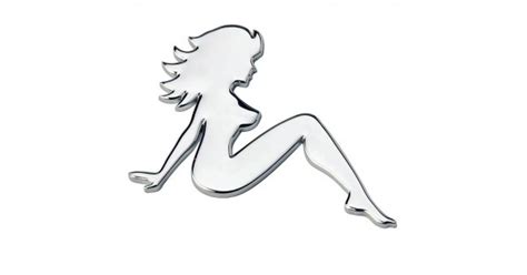 Αυτοκόλλητo 3D Naked Girl Χρώμιο 6cm x 8 5cm 1 Τεμάχιο