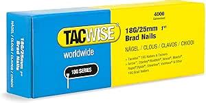 TACWISE 1710 Clous de Finition Brad Galvanisés de Type 18G 25 mm Lot