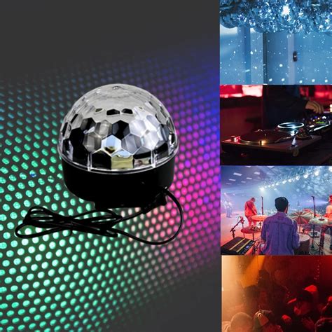 Mini Boule Magique En Cristal 18w éclairage Led Rgb Pour Boîte De Nuit