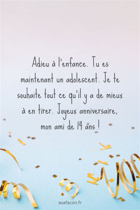 Joyeux Anniversaire De 14 Ans Pour Garçon 55 Beaux Textes