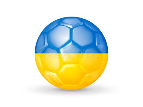 3d Soccer Ball With The Ukraine National Flag Ukrainian National