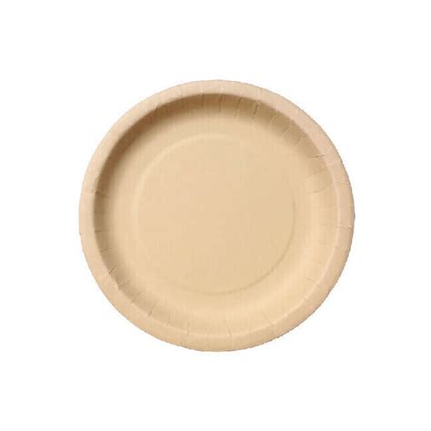 Plato de 17 cm redondo de cartón biodegradable 50 unidades por 3 50