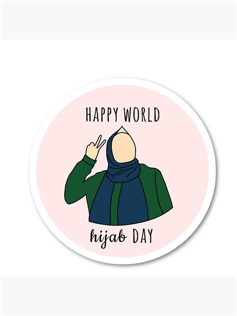 Happy World Hijab Day Sticker For Sale By Artsyfartsylife Redbubble