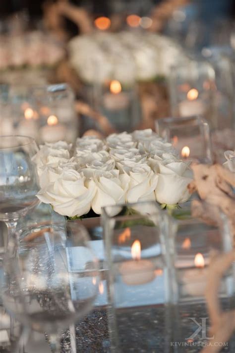 White Rose Centerpiece By Yvonne Design White Roses Wedding Wedding