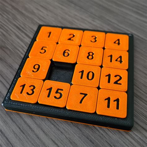 3D Printable 15 Tile Puzzle by Alexandru Lamba