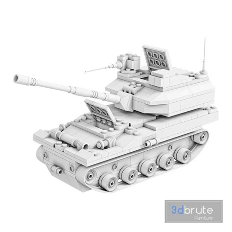 Lego Tank 522 3d Model Buy Download 3dbrute