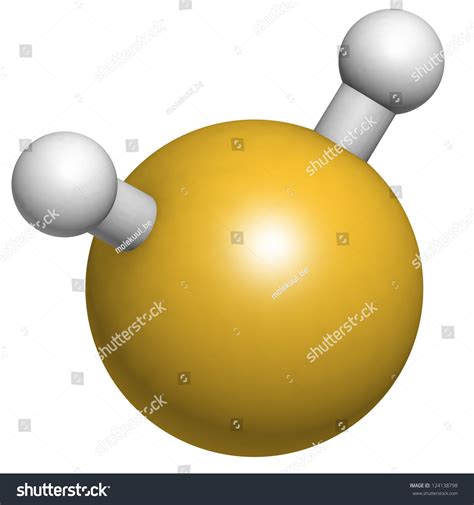 Hydrogen Sulfide H2s Molecule Chemical Structure Stock Illustration