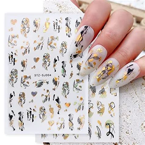 Metallic Gold Nail Polish Stickers