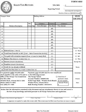 Office Of The Navajo Tax Commission Form Fill Online Printable