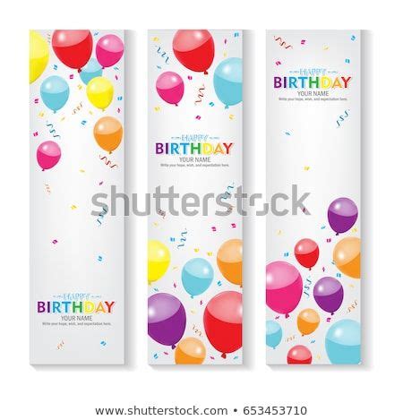 Editable Vertical Happy Birthday Banner Balloon Stock Vector (Royalty Free) 653453710 | Shutterstock