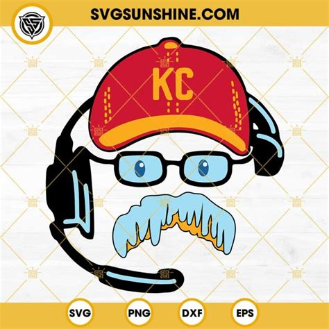 Frozen Andy Reid Mustache Svg Andy Reid Svg Big Red Svg