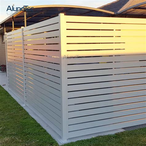 Alunotec Outdoor Vertical Fences Slat Privacy Screen Panel Horizontal