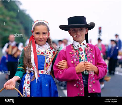 Breton Traditional Dress / Girl & Boy in Local Costume, Brittany ...