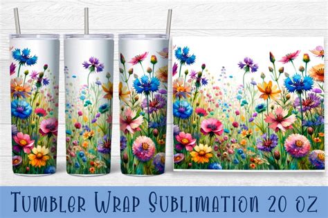 Wildflowers Tumbler Wrap Oz Straight Skinny